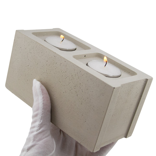 Mini Cinderblock Candle Holder