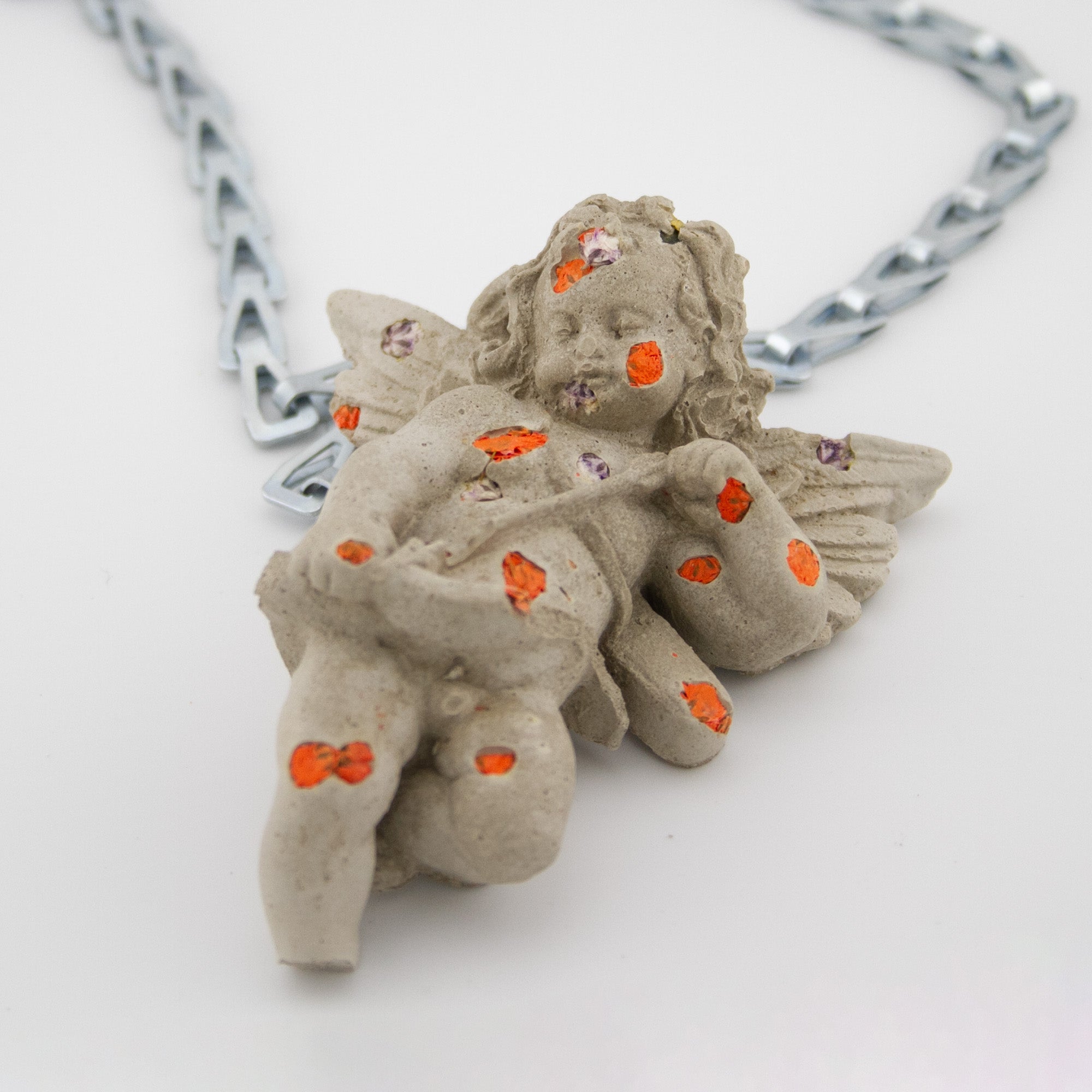 Grandma's Garden Flower Concrete Pendant Chain