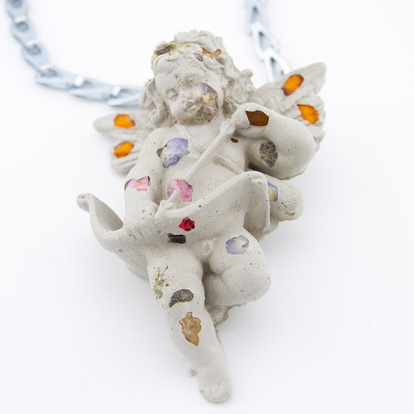 Grandma's Garden Flower Concrete Pendant Chain