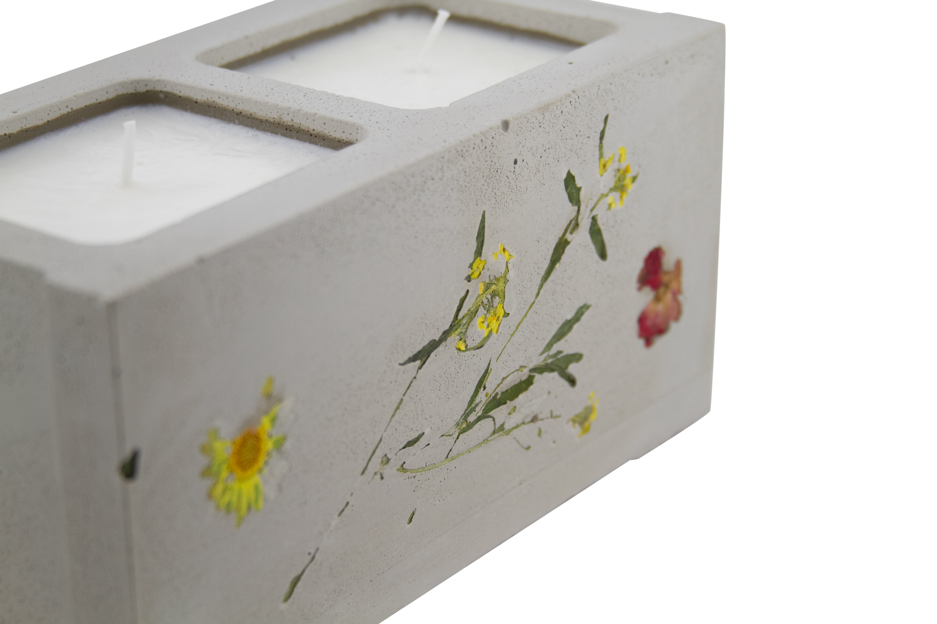 Flora Mini Cinderblock Candle