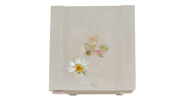 Pressed Flower Mini Cinderblock Candle