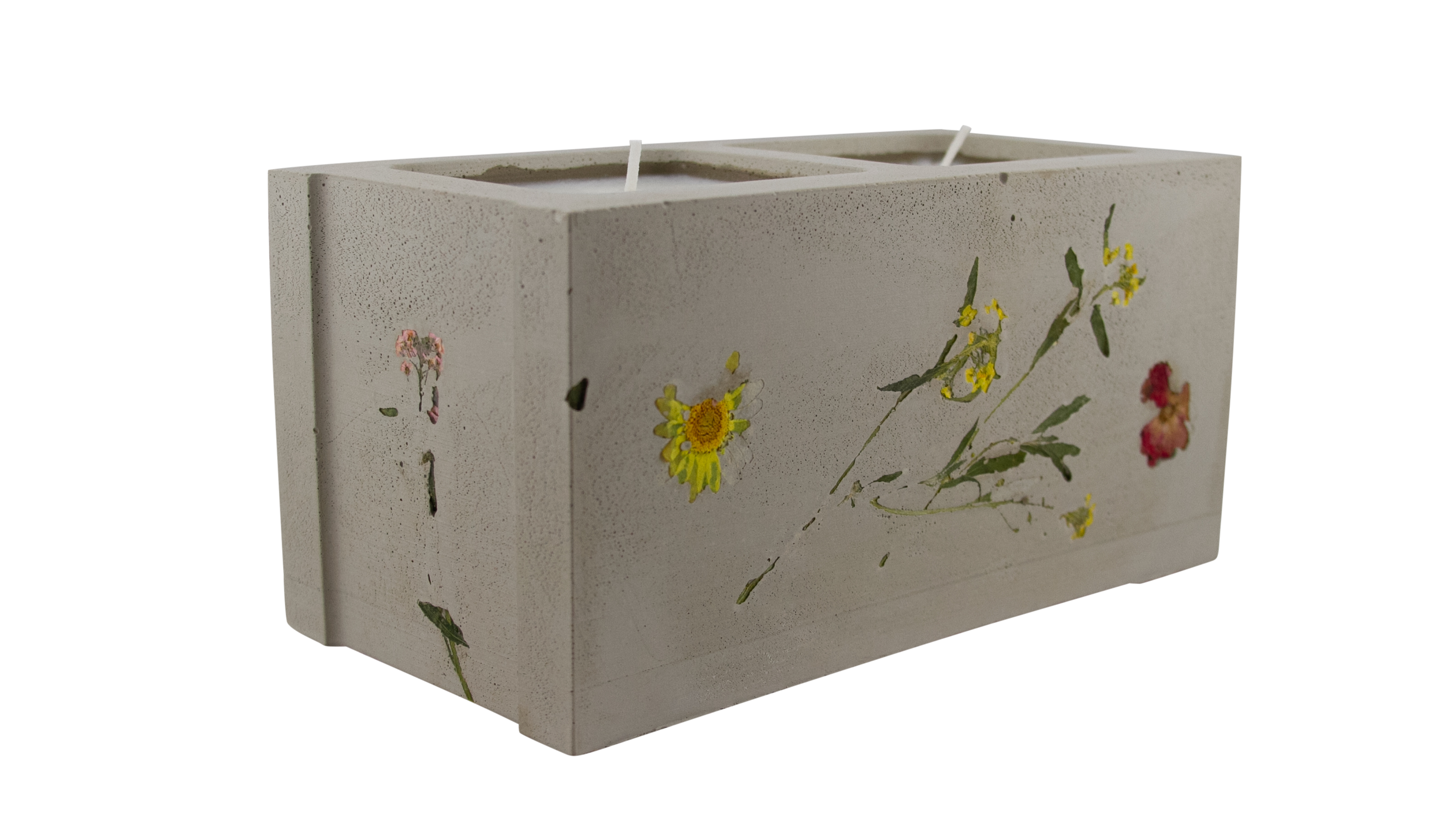 Flora Mini Cinderblock Candle