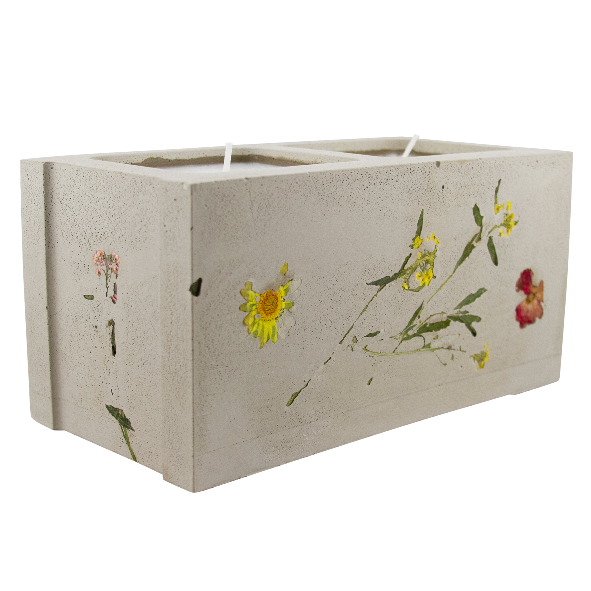 Flora Mini Cinderblock Candle