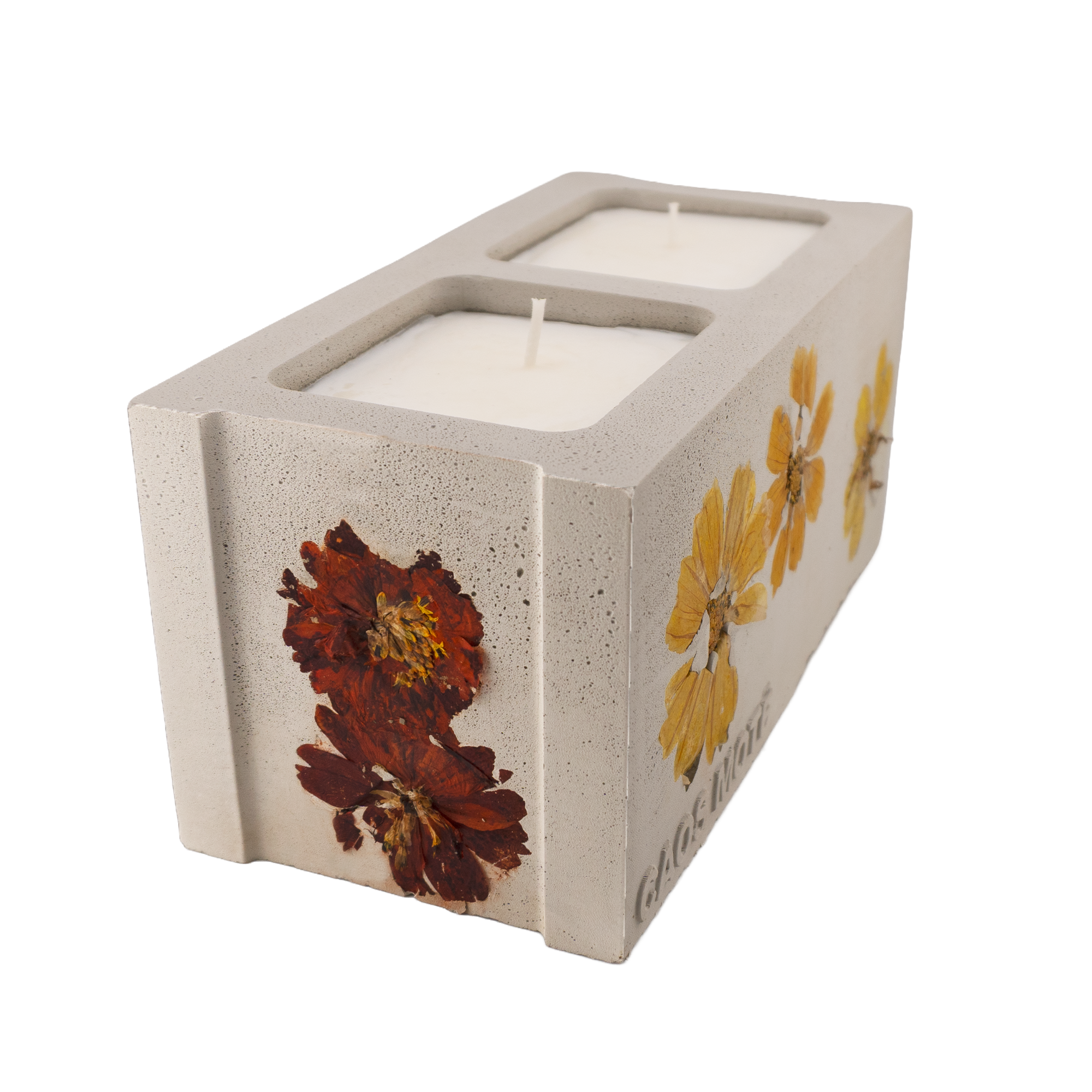 Flora Cinderblock Candle