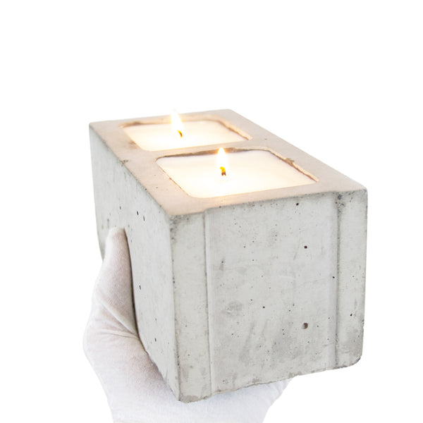 Mini Cinderblock Candle